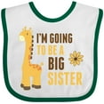 thumbnail image 3 of Inktastic I'm Going to Be a Big Sister Giraffe Girls Baby Bib, 3 of 4