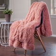 thumbnail image 4 of Chanasya Super Soft Shaggy Longfur Throw Blanket | Snuggly Fuzzy Faux Fur Lightweight Warm Elegant Cozy Plush Sherpa Microfiber Blanket | For Couch Bed Chair Photo Props - 50 "x 65" - Peach, 4 of 10