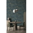 thumbnail image 2 of Blue Japanese Gardens Inspired Tropical Wallpaper R8426, 2 of 4