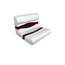 Horizon Manufacturing Elite Series 28" Pontoon Bench Seat Cushion Set 3200-AAEC White / Red / Charcoal ( Base sold Separate 3009-AB)