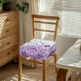 thumbnail image 3 of HELLHERO Butterfly Flower Print Stretch Dining Chair Seat Covers, Protective Seat Covers for Dining Room Chairs, Kitchen Chair Cushion Protector Set of 6, Purple, 3 of 7