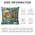 thumbnail image 5 of Beer Bubble Throw Pillow,Soft Square Cushion Case for Couch Sofa Bed Bedroom Living Room, 5 of 5