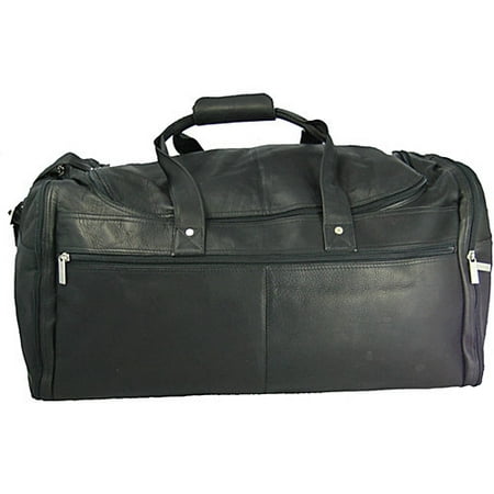 David King Leather Bags Extra Large Deluxe Duffel Bag w U-Shaped Top Opening - 0