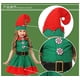 thumbnail image 5 of Disfraz familiar de elfo navideño, traje de juego de rol, disfraz de Papá Noel verde, disfraz de fiesta elegante de Halloween para hombres, mujeres, niñas y niños, 5 of 5