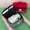 thumbnail image 3 of First Aid Bag Empty Emergency Treatment Medical Bags Reflective Strip Compartment Design Oxford Cloth First Responder Bag for Home School Office Car Traveling Hiking, 3 of 7