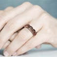 thumbnail image 5 of Bluebell Jewels Rose Gold Plated CZ Heart Eternity Ring for Women Romantic Promise or Anniversary Gift, 5 of 6
