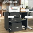 thumbnail image 4 of HOMCOM Support d'Imprimante Table d'Imprimante Mobile avec Rangement Roues Blanc, 4 of 10