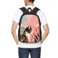 thumbnail image 4 of Fotbe Colorful Cat With Flowers Mochila para Hombre y Mujer - Tela Oxford 600D Resistente - Mochila Impermeable de Gran Capacidad para Escuela, Viajes y Senderismo, 4 of 6