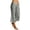 *Gray, variant on VBVC Women's Cotton-Linen Drawstring Capri Pants,Wide Leg Cropped Trousers For Women,Ladies Summer Pleated Breathable Culottes with Pockets,Black,S-2XL