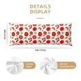 thumbnail image 3 of Zufioo Fresh Red Tomato Print 20x54 Inch Long Body Pillowcase, without Pillow Core, Pillow Case with Hidden Zipper, Ideal Gift for Home Furnishings, 3 of 7