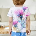 thumbnail image 4 of Toddler Tie Dye Shirt Kids Girls Boys Short Sleeve Shirts Colorful Shirts for Girls Cute Tops for Teen Girls Pullover Shirt Trendy Shirts #White(2-3 Years), 4 of 5
