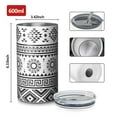 thumbnail image 4 of 20oz Coffee Tumblers Black and White Geometric Boho Pattern Stainless Steel Vacuum Insulated Travel Tumbler Coffee Cups Mug with Lid and Straw with Cleaning Brush for Cold & Hot Drinks, 4 of 5