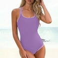 thumbnail image 1 of Traje de baño de una pieza para mujer Traje de baño de una pieza de color sólido para mujer Traje de baño de bikini de moda con cuello en V Traje de baño de moda de playa para mujer Trajes de baño de, 1 of 9