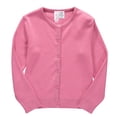 thumbnail image 2 of Cyndeelee Girls Long Sleeve Button Front Cotton Soft Knit Cardigan Sweater (Pink, 4), 2 of 5