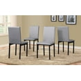 thumbnail image 3 of Roundhill Furniture Citico Metal 5-Piece Dinette Set with Laminated Faux Marble Top, Off White Table with Gray Chairs, 3 of 7