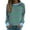Light Blue, variant on Oalirro Cute Long Sleeve Tops for Women Striped Print Round Neck Woman Crop Tops Fall and Winter Black Shirt