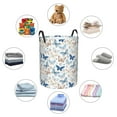 thumbnail image 6 of Balery Butterfly Round Laundry Basket with Handles Waterproof Freestanding Laundry Hamper for Clothes Toys in the Dorm and Family-Small, 6 of 8