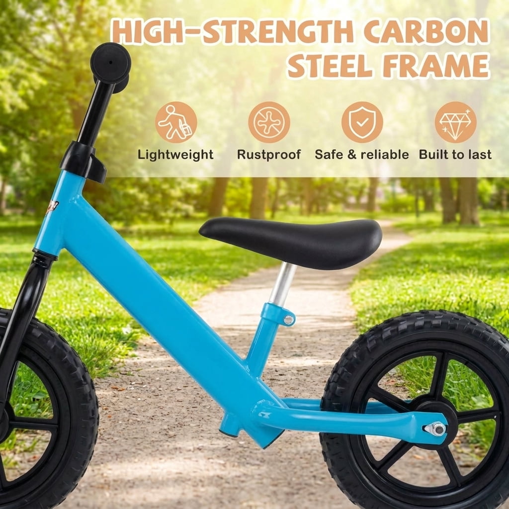 Redsmile Toddler Balance Bike for Ages 2-5, No Pedal Training Bike with Adjustable Seat and Handlebar, Lightweight Kids Balance Bike, Blue