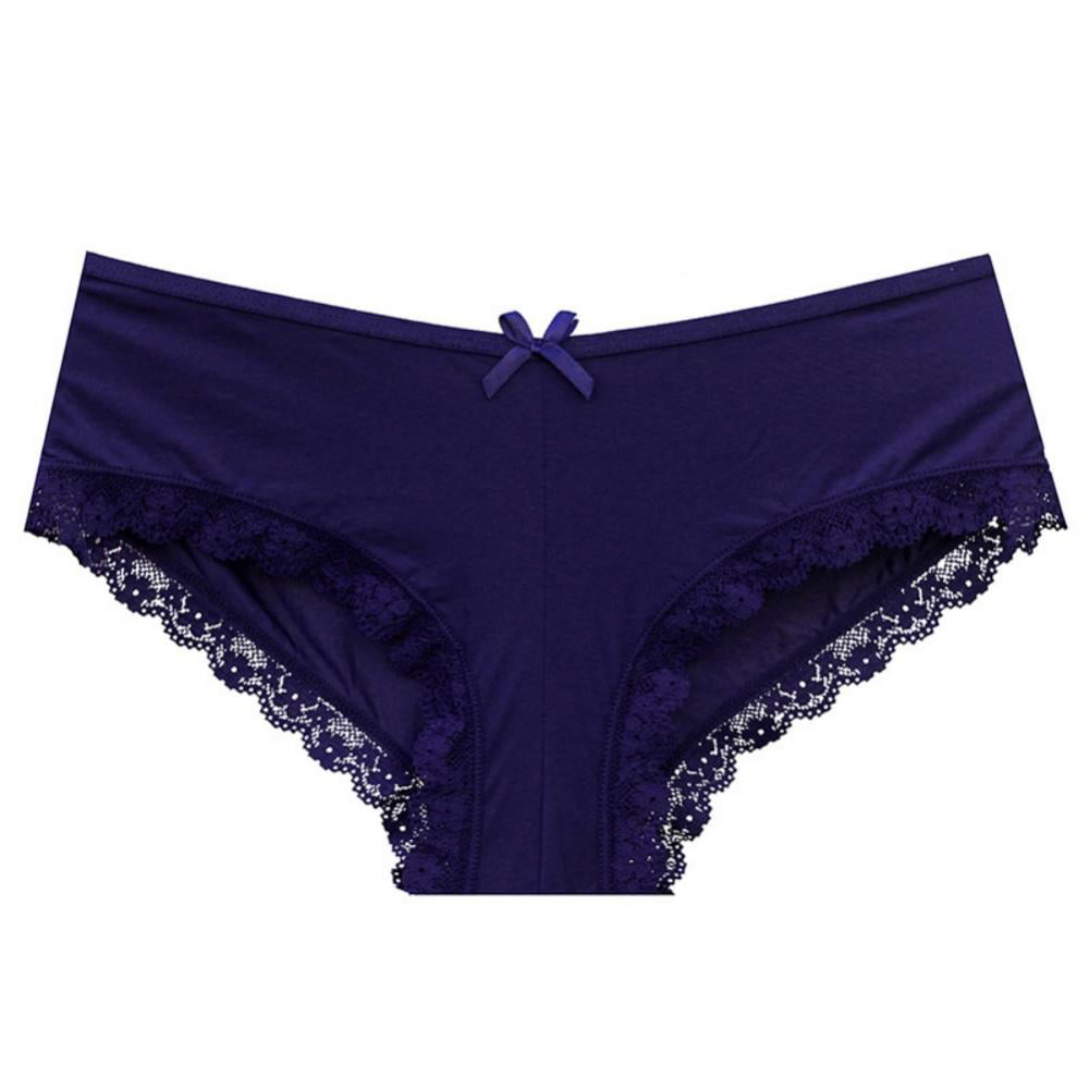 Linen Purity Womens Lace Trim Panties Floral Lace Underwear Plus Size ...