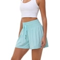 thumbnail image 2 of Athletic Shorts for Women Running Tennis Gym Yoga Workout Butterfly Shorts 2-in-1 Quick-Drying with Pockets, 2 of 7