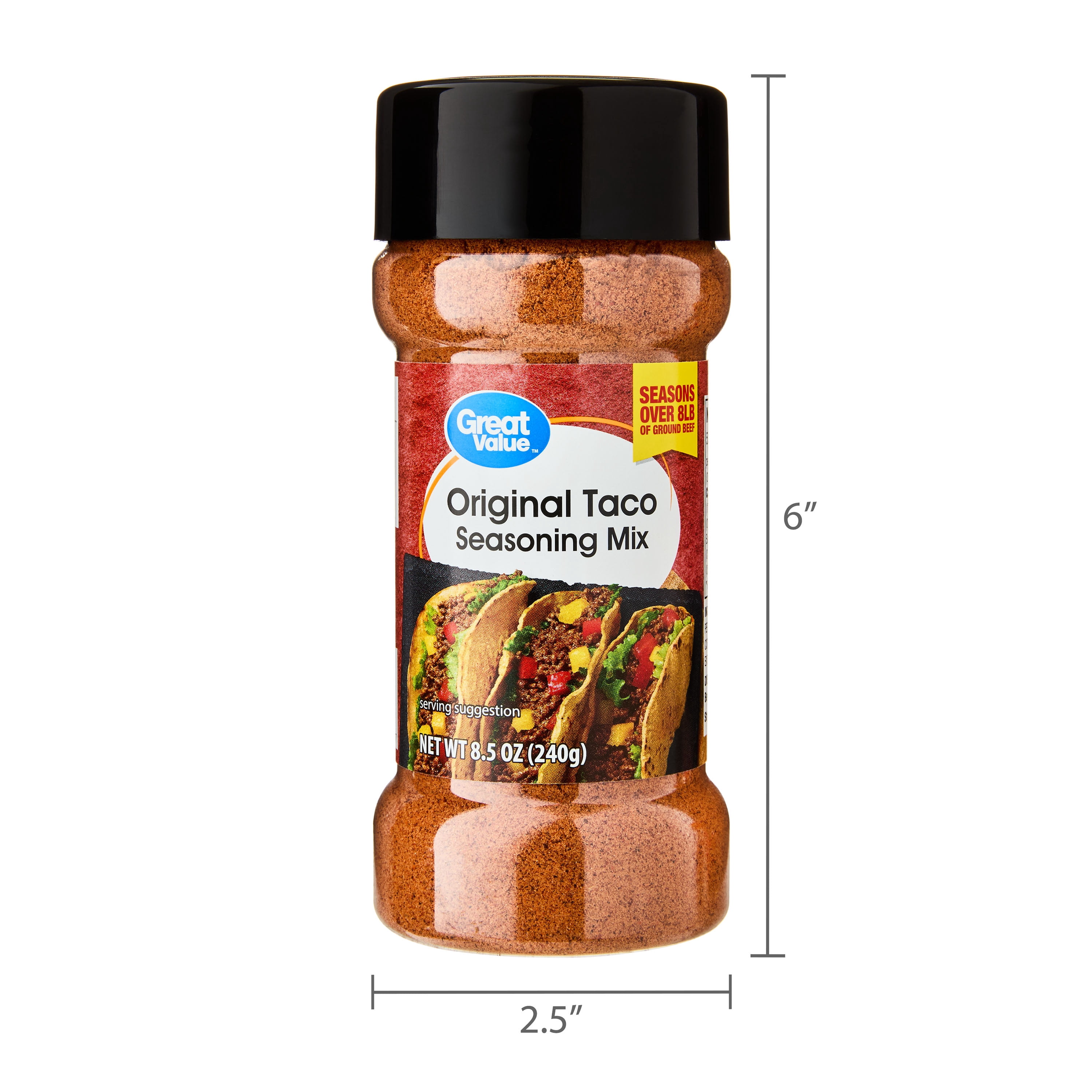 (3 pack) Great Value Original Taco Seasoning Mix, 8.5 oz