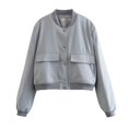 thumbnail image 1 of SLTNX-Chaquetas de moda para mujer, abrigos informales elegantes de manga larga con cuello redondo y bolsillos, Otoño, 2023, 1 of 4
