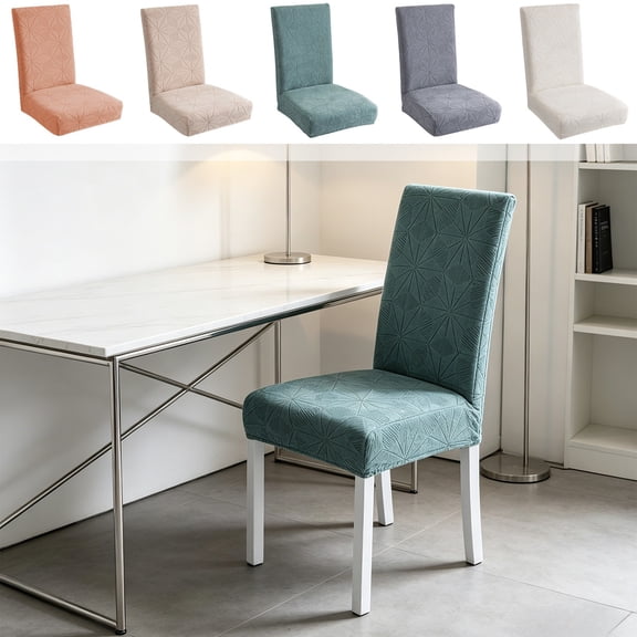 TTJ All-Inclusive Straight-Back Chair Cover Full Slipcover Stretch Fabric Protective Seat Back And Cushion Wrap Washable Elastic Fit For Dining Room Restaurant Banquet Use