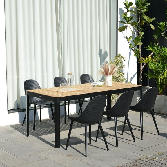 Amazonia Brighton Beach 7-Piece Maintenance-Free Aluminum Extendable Patio Dining Set