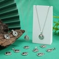 thumbnail image 3 of 1 Box 16Pcs 2 Styles Snap Button Charms Snap Jewelry Charms Alloy 18mm Hang Small Silver Base Interchangeable Pendant Charm for Jewelry Making Charms Necklaces Bracelets Earrings DIY Crafts, 3 of 4