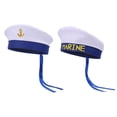 thumbnail image 5 of Jiibva Sailor Hat Yacht Captain Hat Sailor Costume Accessory Men Navy Marine Hat Adjustable Boat Navy Hat For Adult Men, 5 of 7