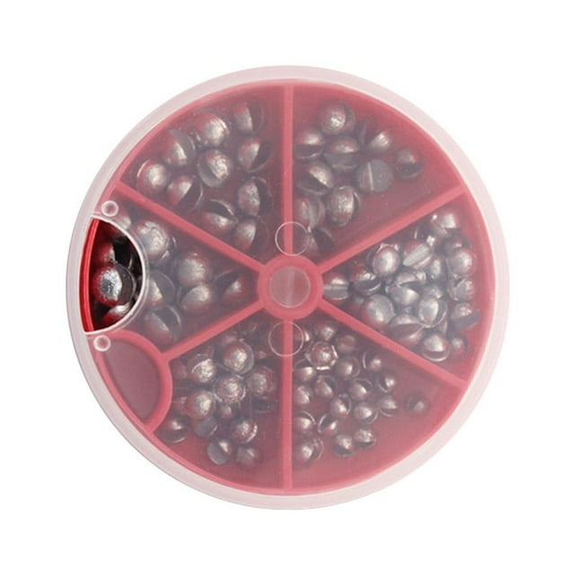 Kyusrd Summer Outdoor Patio Deals!100 Fishing-Egg Bullet Rig Sinkers Angling Lead Weight Split Shot Box