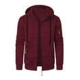 thumbnail image 4 of Mgmyaa Men's Fleece Long Sleeve Hooded Sweatshirt Casual Zippered Athletic Pullover Jacket with Side Pockets, 4 of 4