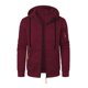thumbnail image 4 of Ceisia Men's Loose Fit Heathered Hooded Zip-Up Sweatshirt with Contrast Zippers Gift, 4 of 5