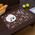 thumbnail image 2 of Placemat, Pioneer Flower Floral Print Pattern Place Mats Table Mat Set Of 2, PVC Washable Placemats for Party Kitchen Dining Decoration, 18x12 Inch, Fade Resistant, 2 of 6