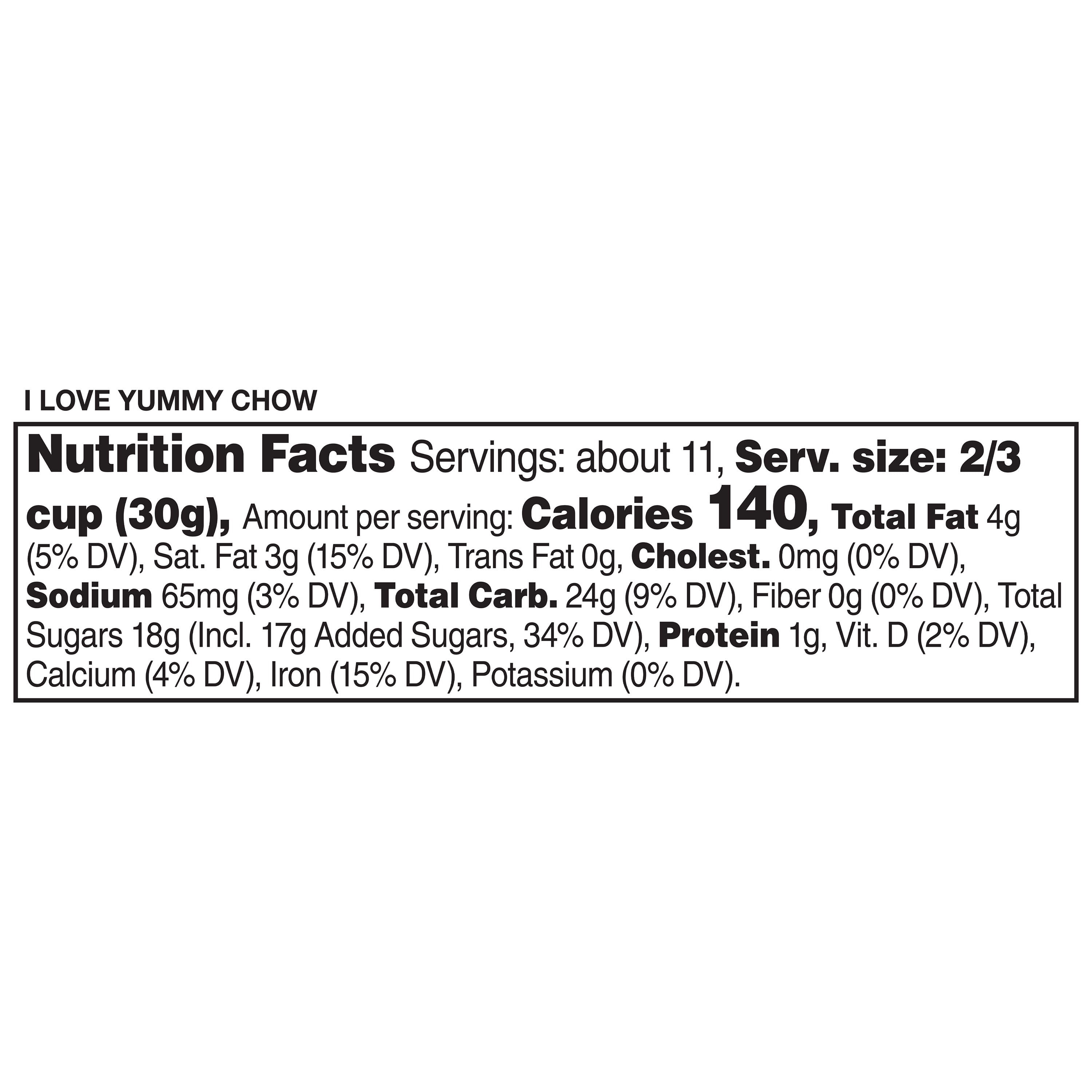 Freshness Guaranteed Yummy Chow Sweet Snack Mix, 12 oz, Reclosable Container