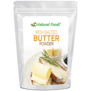 Z Natural Foods Rich Salted Butter Powder, Replace Messy Butter Stick with Powdered Butter, Non GMO- Hormone Free-Baking Butter- 1 lb