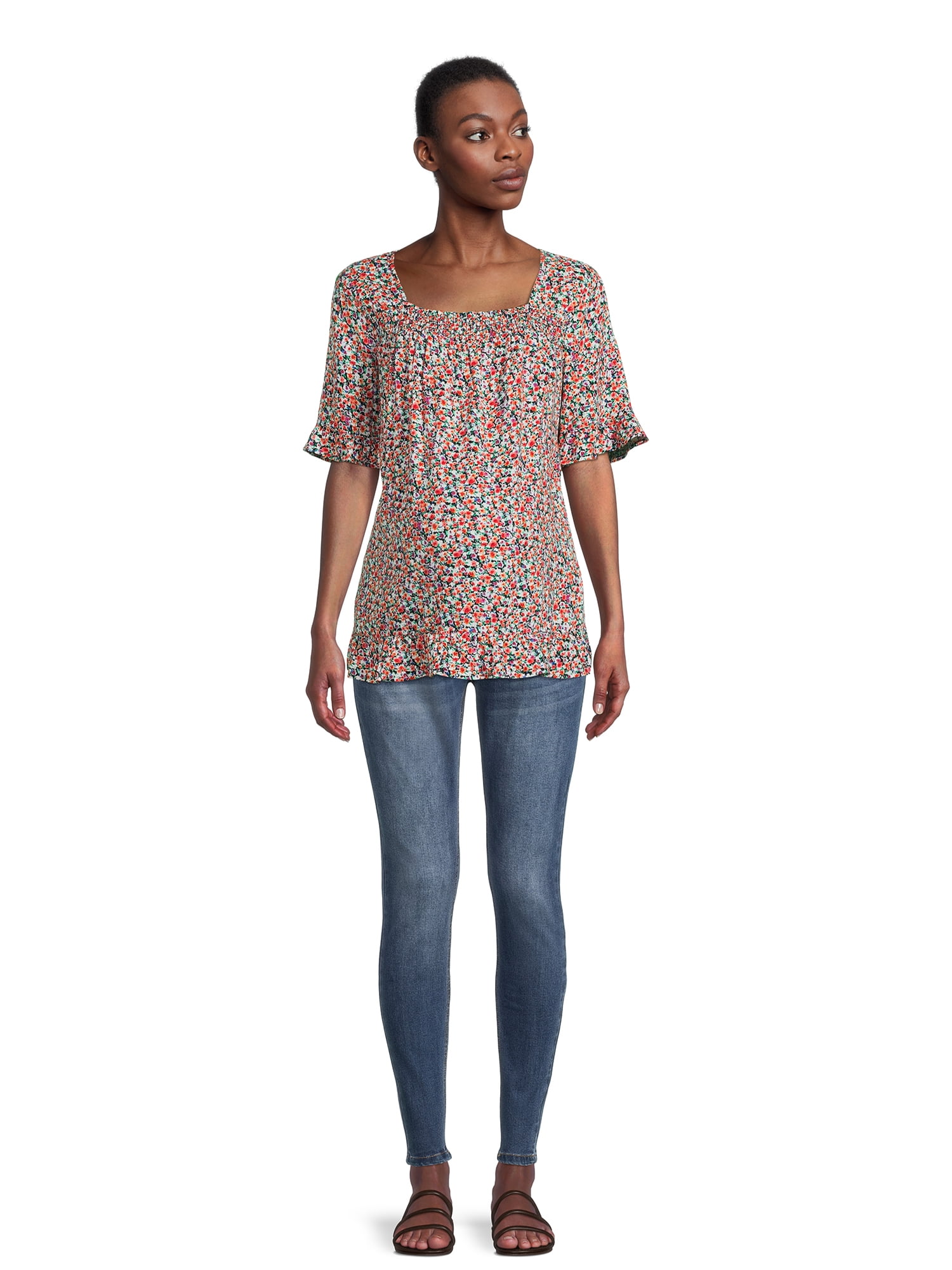 smocked maternity top