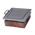 thumbnail image 4 of Elodie Poêle-Gril BBQ Plaque de Cuisson Rôtissage Multifonction Carrée Portable Antiadhésive Barbecue m, 4 of 8