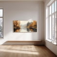 thumbnail image 2 of Abstract Autumn Lake Landscape Modern Canvas Paintin Wall Art for Living Room Bedroom Decoration, Poster Print, Frameless, 2 of 7