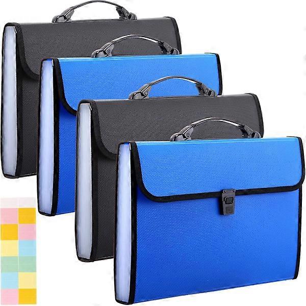 4-Pack Expanding File Organizer Folders with Handle, Portable Work ...