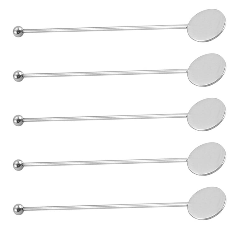 Spoon Mixing Sticks Swizzle Stirring Stirrers Stick Bar Coffee Cocktail Tea  Baby Stirrer Metal Ice Stirrier Steel Cream 