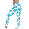 thumbnail image 6 of BiZtdJrK Women's Valentine Day Leggings Fashion Heart Printed Legging Tights Milk Silk Soft Casual High Waisted Yoga Pants Blue L Today's Sales, 6 of 8