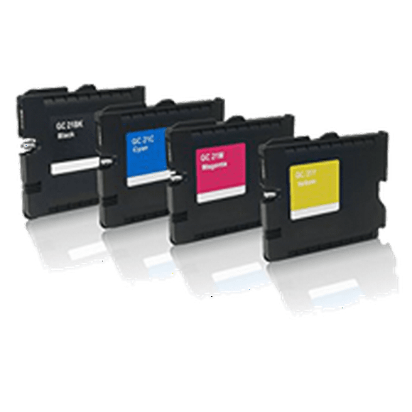 Zoomtoner Compatible Ricoh GX5050 RICOH GX2500 / GX3000 INK / INKJET Cartridge SET Black Cyan Yellow Magenta