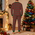 thumbnail image 3 of Men's Christmas Pajama Sets Long Sleeve Crewneck Plaid Print Tops And Pants Comfort Soft Warm Loungewear, 3 of 4