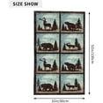 thumbnail image 2 of Yibo Retro Aged Barn Wood Towel for Bathroom Turquoise Beach Stripe Ombre Farmhouse Grain Beach Towel Teal Green Blue Brown Bathing Towel, 2 of 6