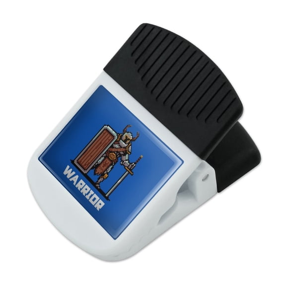 8-Bit Pixel Retro Warrior Knight Fighter Games RPG Refrigerator Fridge Magnet Magnetic Hanging Hook Note Snack Clip