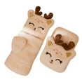 thumbnail image 3 of Gants Chauds Épais Sans Doigts en Peluche Faon Demi-Doigt Dessin Animé Mignon, 3 of 7