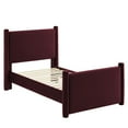 thumbnail image 3 of Modway Rael Performance Velvet Twin Platform Bed in Mulberry, 3 of 9