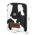 thumbnail image 6 of Wrangler Cow Print Wallet Women Small Credit Card Holder with Rfid Blocking Zip Credit Card Case,Compact & Easy to Carry Gifts for Women, Cow-Black, 6 of 7