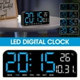 thumbnail image 2 of PEPWELL Dual-Use Wall/Desktop Digital Clock 10-Inch - Dual Alarm, Time/Temperature/Date Display, 4-Level Brightness, Auto Night Mode, Gift for Middle-Aged & Elderly/Home Decoration, 2 of 12